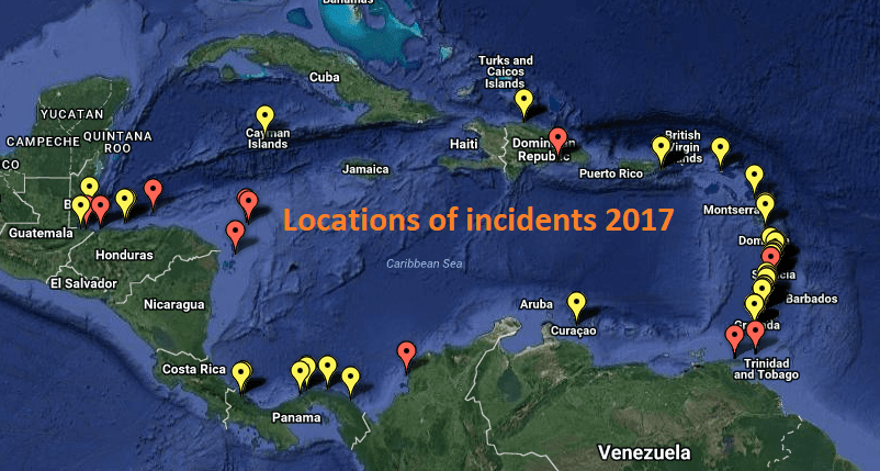 CSSN Annual Report 2017 Reported Yacht Crime – Caribbean
